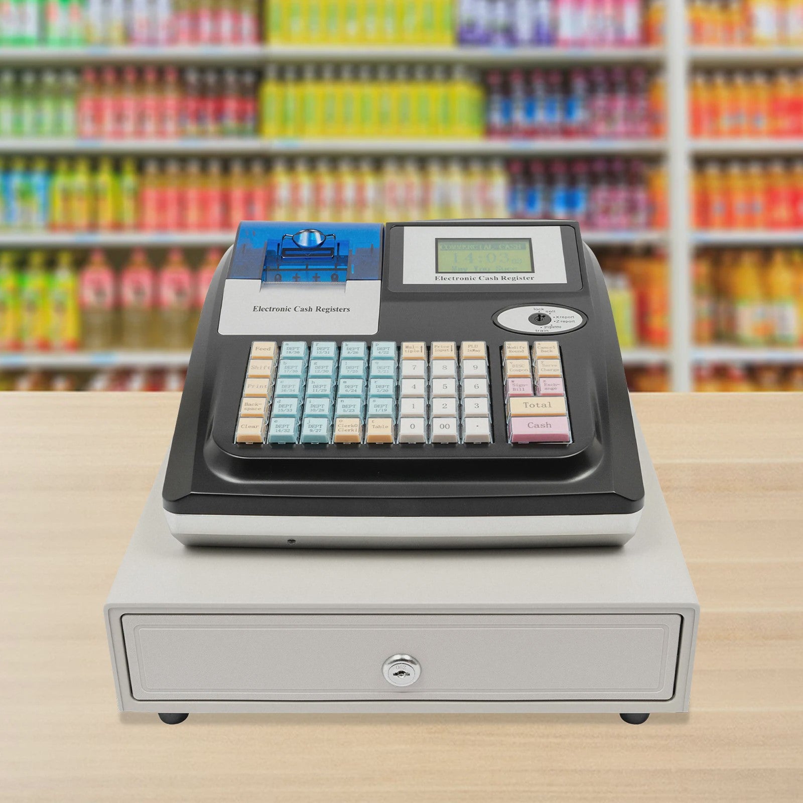 Elektronische Kassaregister met 48 Toetsen en LED Display - Ideaal voor Horeca & Winkels