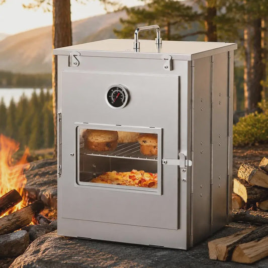 Opvouwbare Camping Oven - Roestvrij Staal - Draagbare Pizza & Brood Oven voor Buiten