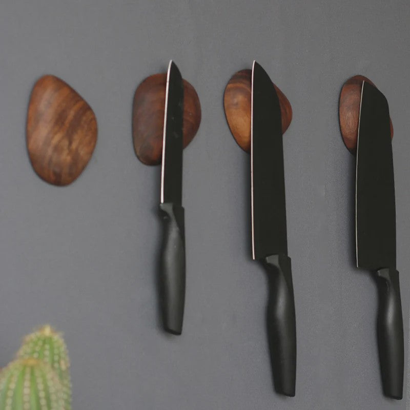 Magnetische Messenhouder Hout - Wandmontage, Keuken Organizer