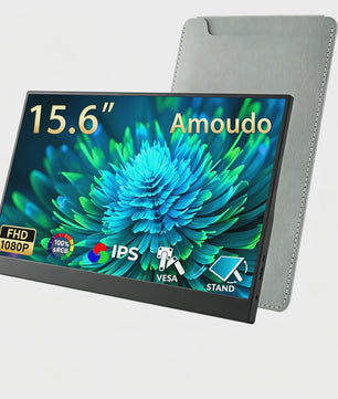 Amoudo 15.6" Full HD IPS Draagbare Monitor met USB-C en Mini HDMI - VESA Compatibel
