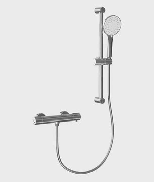Thermostatische Douchekraan Set met Handdouche en 3 Straalstanden - Wandmontage Badkamer Mixer
