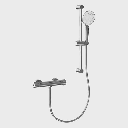 Thermostatische Douchekraan Set met Handdouche en 3 Straalstanden - Wandmontage Badkamer Mixer