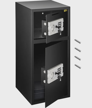 Dubbele Deur Kluis met Elektronisch Slot en Spaarbank Functie - Veilig en Apart Opbergen