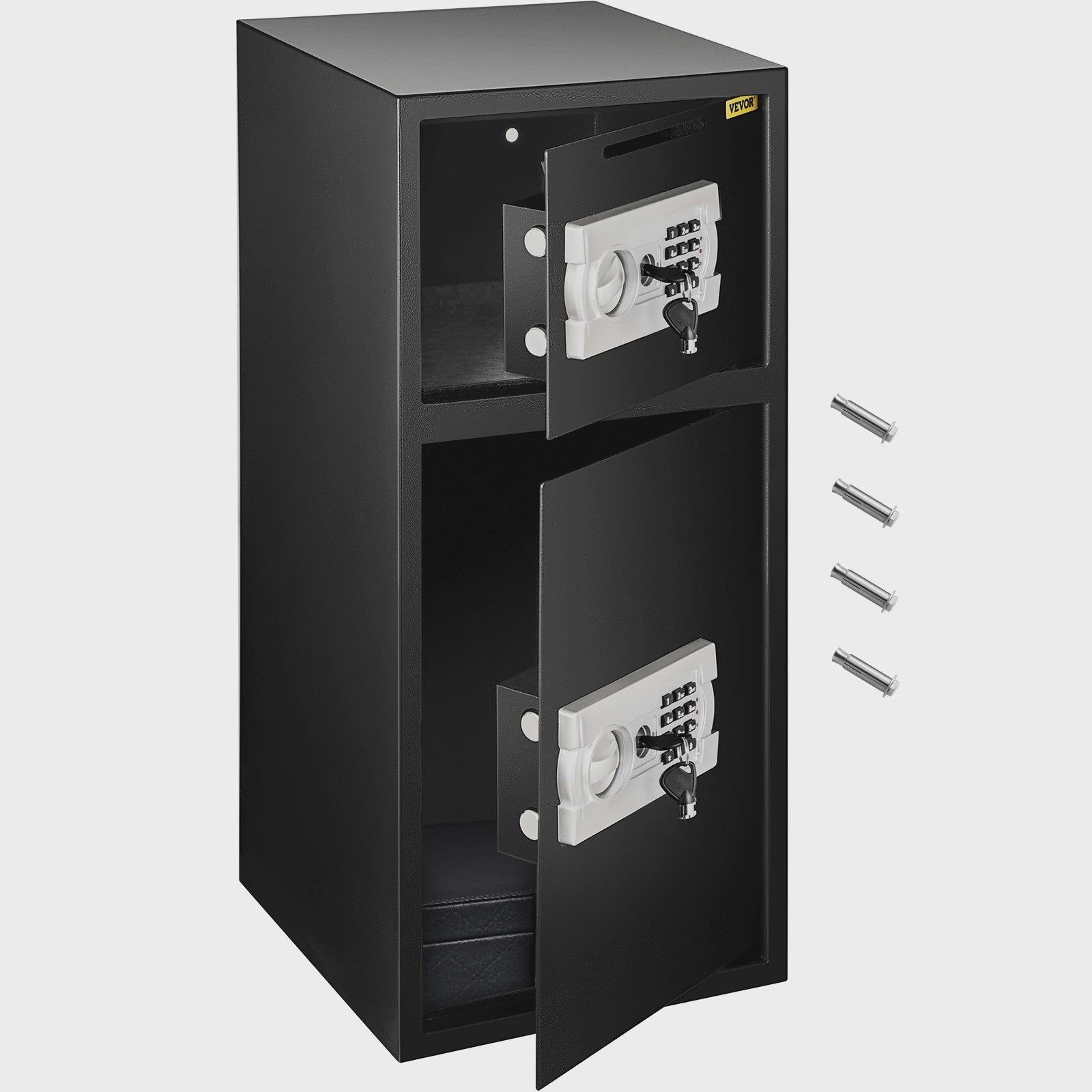 Dubbele Deur Kluis met Elektronisch Slot en Spaarbank Functie - Veilig en Apart Opbergen