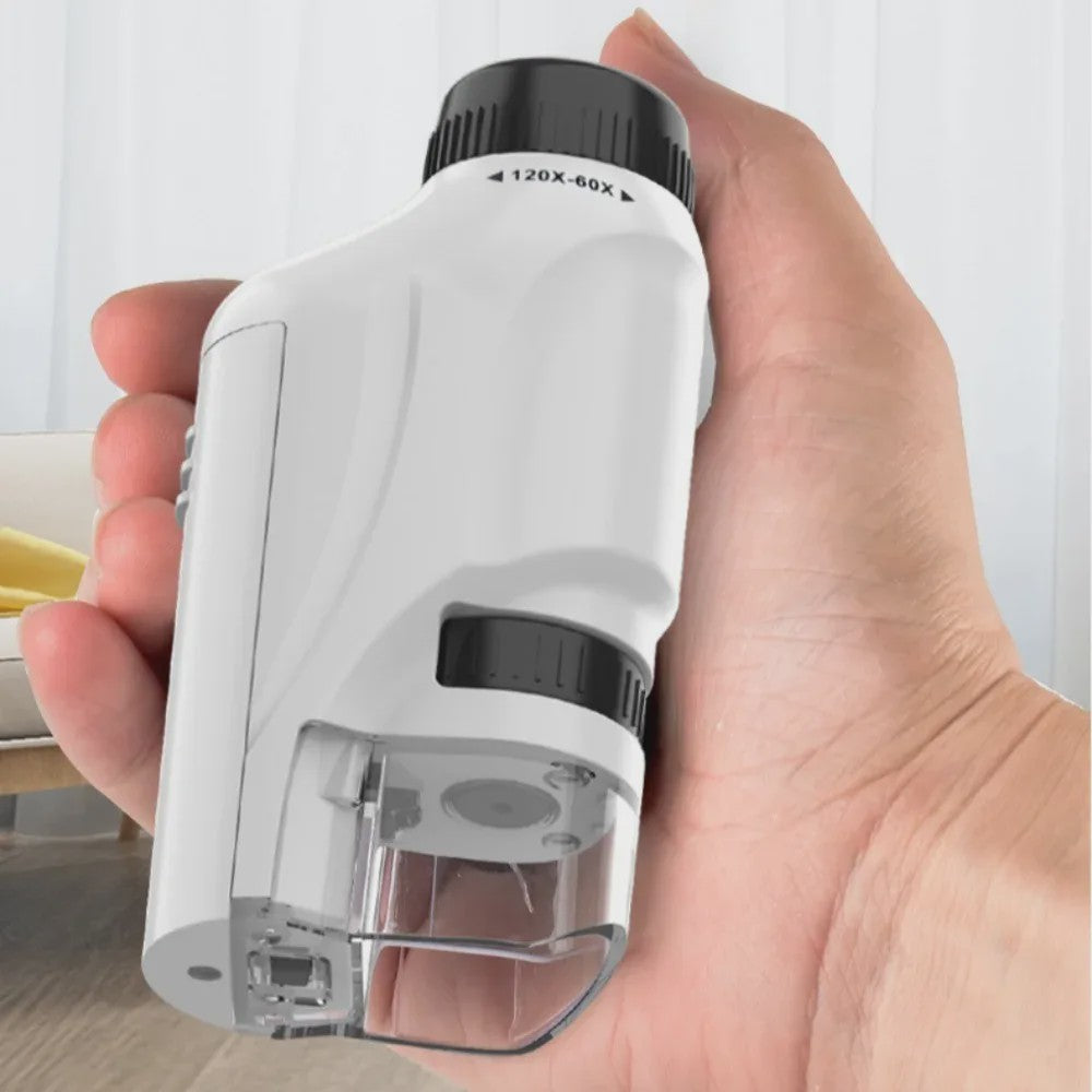 Draagbare Kinder Microscoop 60-120x met LED Licht - Ontdek de Wetenschap!
