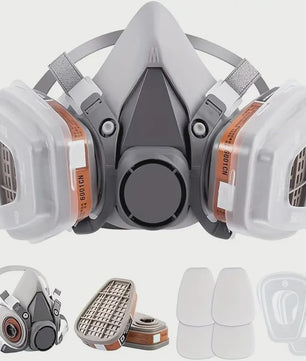 Professioneel Half-Face Stof- en Gasmasker met Verwisselbare Filters voor Schilderen en Spuiten