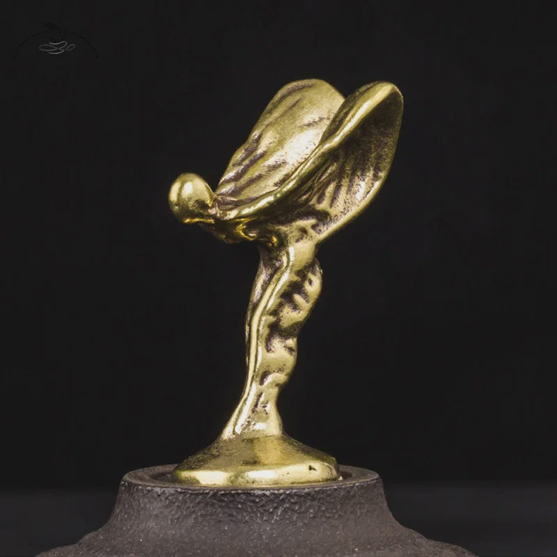 Handgemaakt Koperen Beeldje - Vintage Bronzen Mannetje voor Bureau & Huisdecoratie