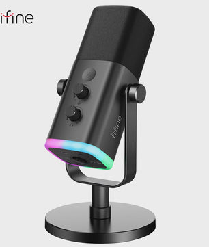 FIFINE AM8 Dynamische USB/XLR Microfoon met Touch Mute & RGB