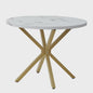 Moderne Ronde Eettafel 100cm met Marmerlook - Luxe en Stijlvol Design