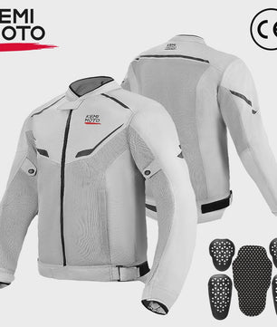 Ademende Zomer Motorjas Heren - CE Bescherming & Reflecterend