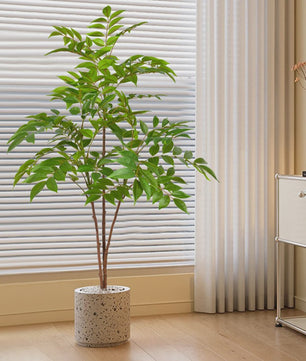 Grote Kunstplant Ficus Boom - 76-140cm - Realistische Kunst Banyan Plant met Groene Bladeren voor Huis en Tuin Decoratie