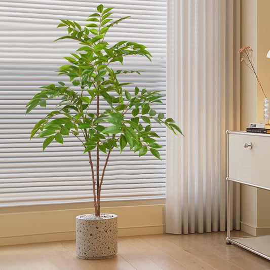 Grote Kunstplant Ficus Boom - 76-140cm - Realistische Kunst Banyan Plant met Groene Bladeren voor Huis en Tuin Decoratie