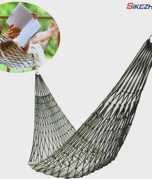 Draagbare Nylon Touw Hangmat - Ademende Mesh Schommelstoel voor Buiten & Binnen