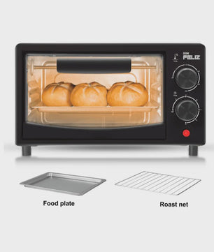Mini Elektrische Oven 12L - Multifunctioneel voor Gebak, Toast, Pizza & Meer