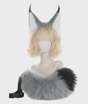 Luxe Lynx Oor Hoofdband & Staart Set - Cosplay & Fursuit Accessoires