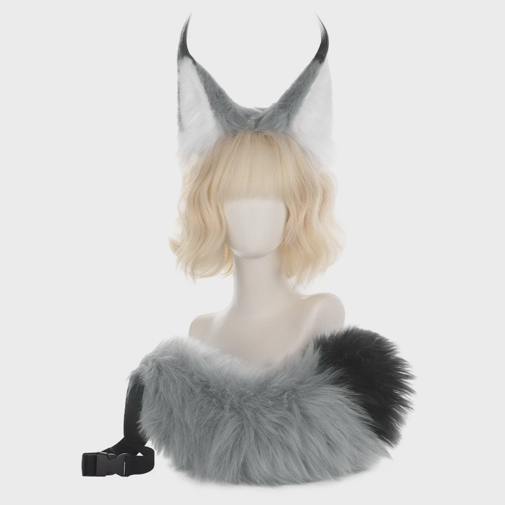 Luxe Lynx Oor Hoofdband & Staart Set - Cosplay & Fursuit Accessoires