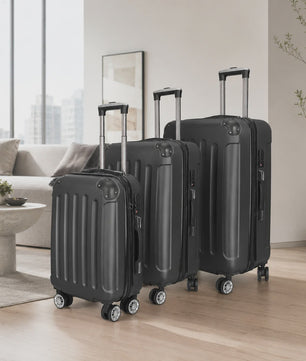 3-delige Hard Shell Koffer Set met TSA Slot en 360° Spinner Wielen