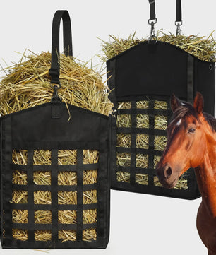 Duurzame Hooi Netten Tas voor Paarden, Geiten & Schapen - Grote Opening & Verstelbare Banden