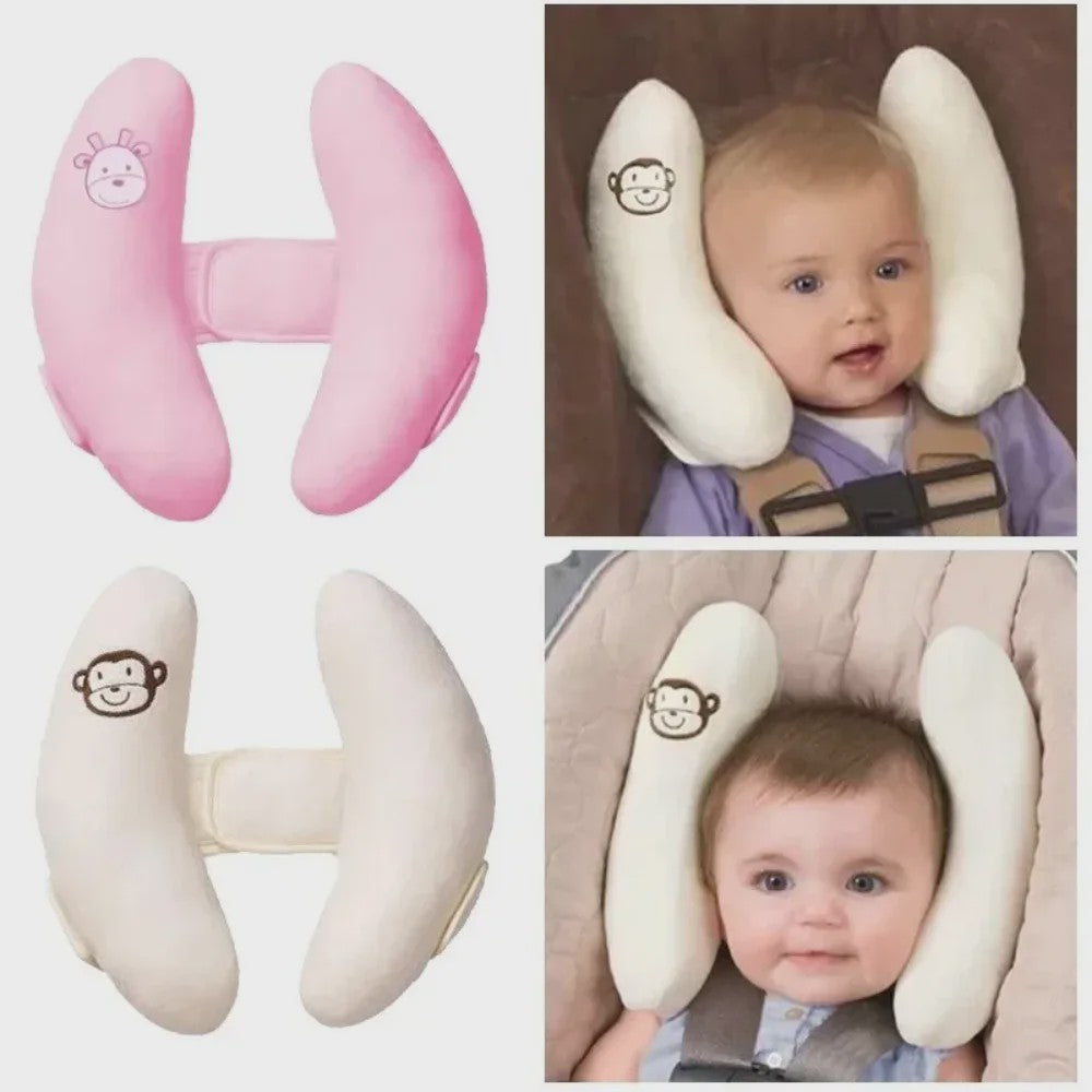 Baby Hoofd en Neksteun Kussen voor Autostoel & Kinderwagen - Verstelbaar Slaapkussen