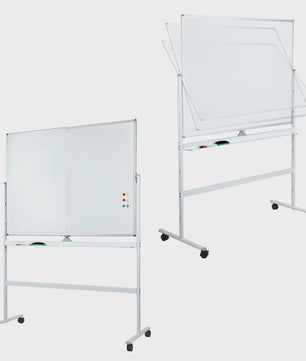 Dubbelzijdig Verrijdbaar Whiteboard 90x120cm - Magnetisch & Uitwisbaar