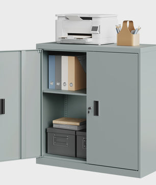 Afsluitbare Metalen Archiefkast met Slot en Verstelbare Legging - Kantoor & Printerkast