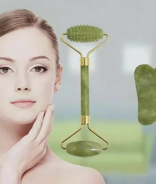 Natuurlijke Jade Roller & Gua Sha Set - Gezichtsmassage & Lichaam