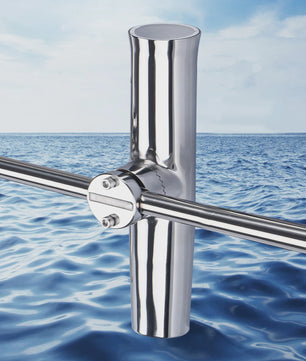 RVS Hengelhouder met Klembevestiging voor Rail - Marine Boot Accessoire