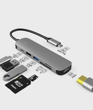 USB-C Hub met HDMI, PD 3.0, USB 3.0 - Docking Station voor MacBook & iPad