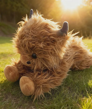 Zachte Pluche Koe Knuffel (25cm) - Schotse Hooglander Speelgoed voor Kinderen & Decoratie