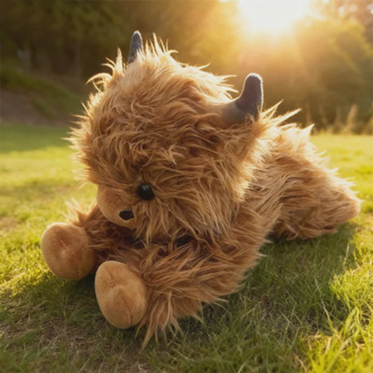 Zachte Pluche Koe Knuffel (25cm) - Schotse Hooglander Speelgoed voor Kinderen & Decoratie