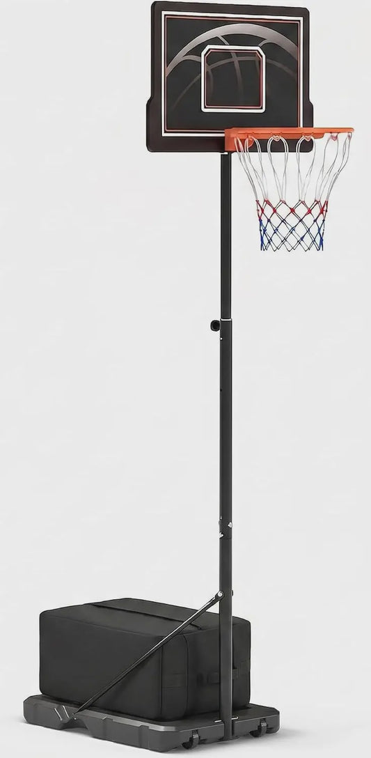 Verstelbare Buiten Basketbalpaal 253-362 cm met Transparant PC Bord en Mobiele Basis
