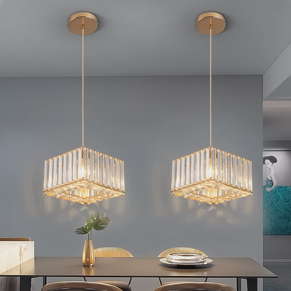 Moderne Kristallen Hanglamp Vloerlamp - Stijlvol Design voor Keuken, Woon- en Eetkamer