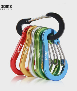 Set van 6 Aluminium Karabijnhaak Sleutelhangers - Outdoor, Camping & Vissen