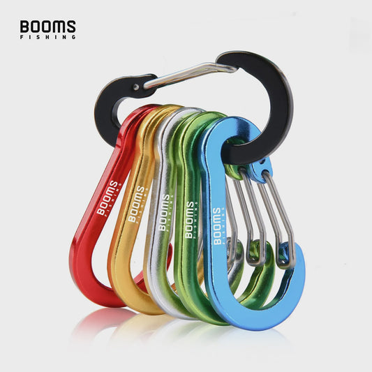 Set van 6 Aluminium Karabijnhaak Sleutelhangers - Outdoor, Camping & Vissen