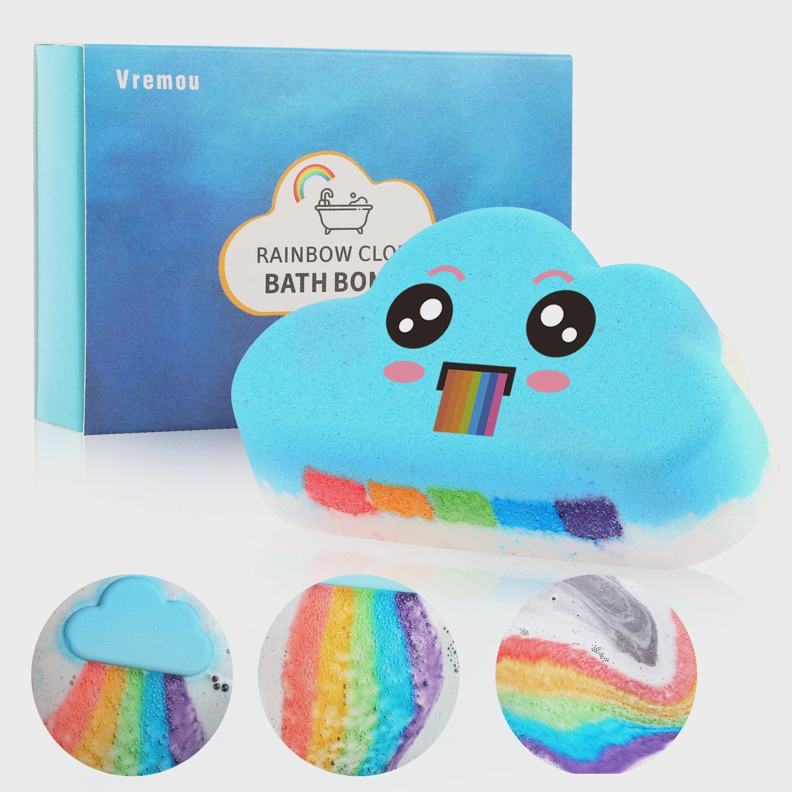 Blue Ocean Regenboog Bruisballen: Kleurrijk Badplezier met Verrassing - Perfect Cadeau voor Kinderen