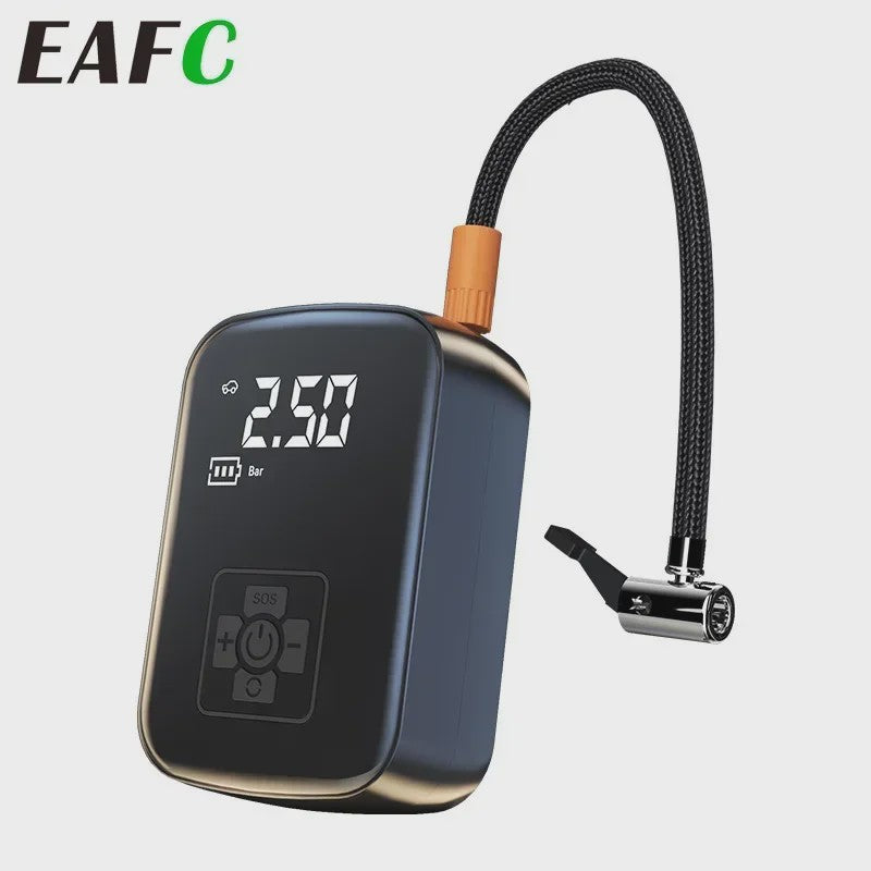 Draagbare Draadloze Luchtpomp 150PSI met LED Verlichting - Voor Auto, Motor & Fiets