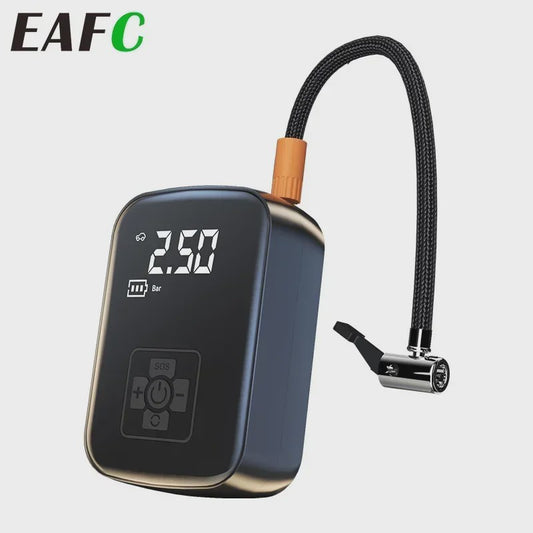 Draagbare Draadloze Luchtpomp 150PSI met LED Verlichting - Voor Auto, Motor & Fiets
