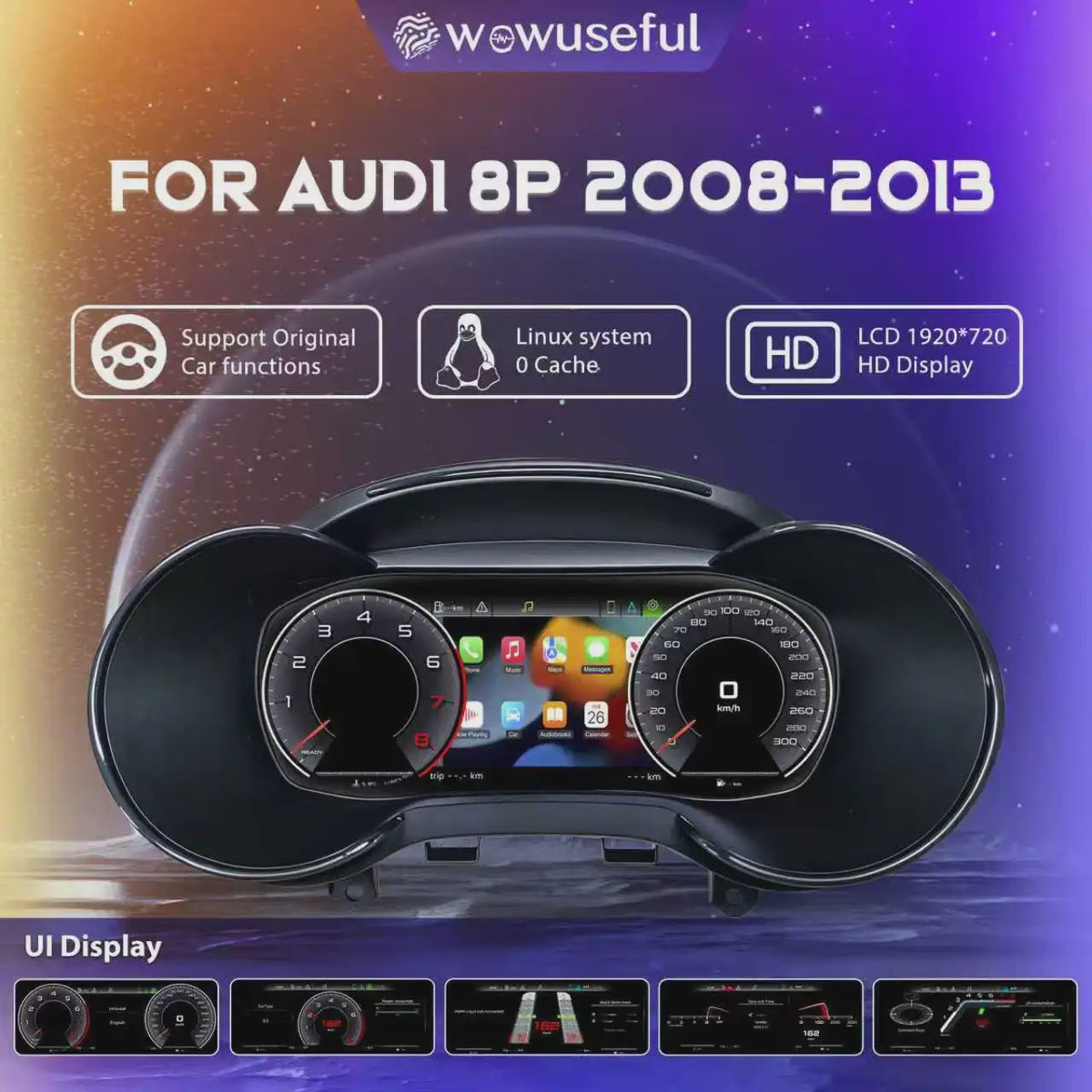 Digitale Cockpit Instrumentenpaneel LCD voor Audi A3 8P (2005-2013)
