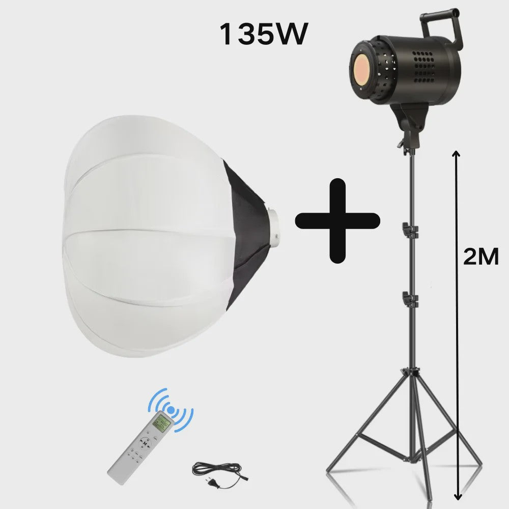 135W Bowens LED Studio Lamp met 90cm Honeycomb Softbox & Statief