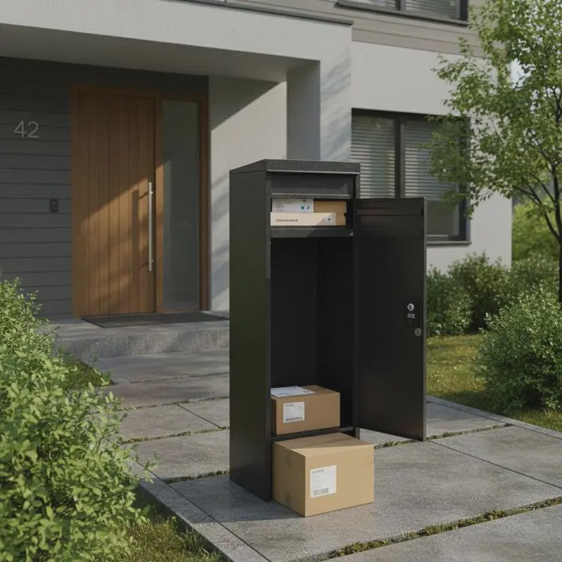 XXL Pakketbrievenbus met Cijferslot - Staal - 50kg Capaciteit - 35.5x29.5x105.5cm
