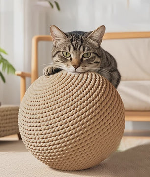 Grote Sisal Kattenbal: Interactief Krab-, Kauw- en Tandspeeltje voor Uren Speelplezier
