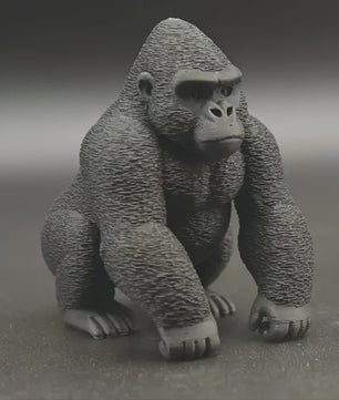 Realistisch Gorilla Beeldje - 3D Geprint Gorilla Ornament voor Bureau & Kantoor