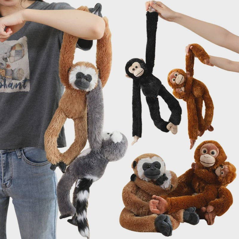 Lange Arm Aap, Luiaard, Orang-oetan & Lemur Pluche Speelgoed - Hangend Knuffel (50/70cm)