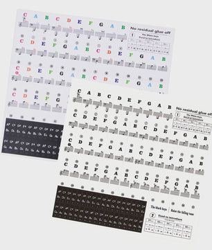 Verwijderbare Piano Toets Stickers met Muzieknoten - Leer Snel op 88/61/54 Toetsen