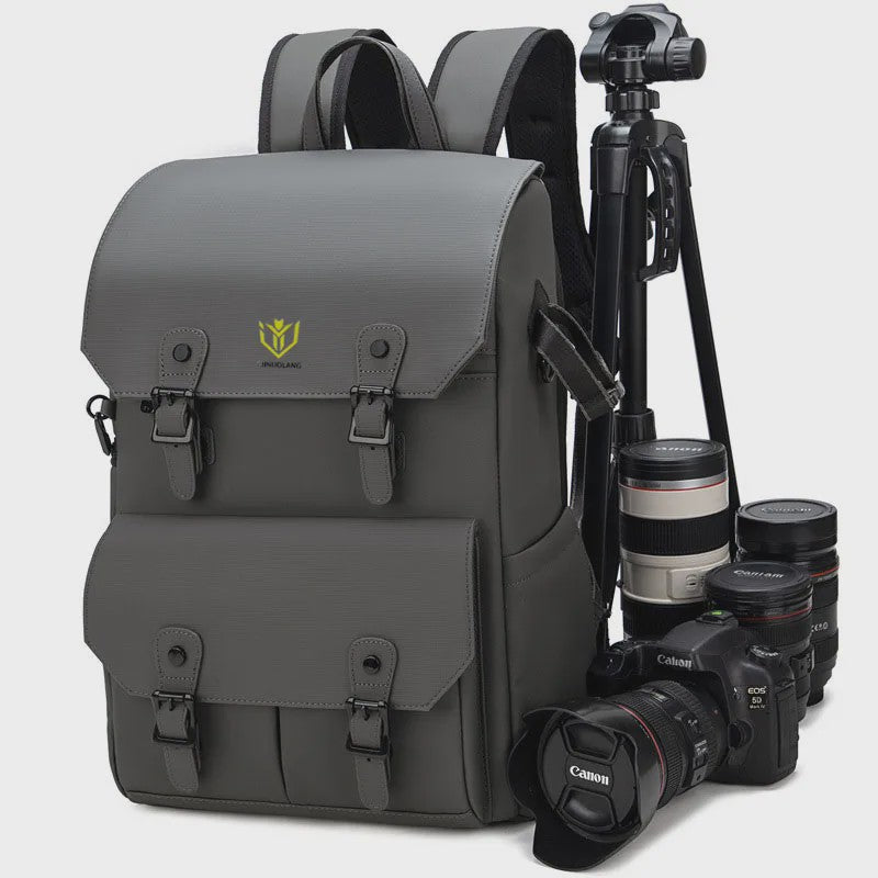 Waterdichte Fototas Rugzak - Retro Stijl, Grote Capaciteit voor Camera & Laptop