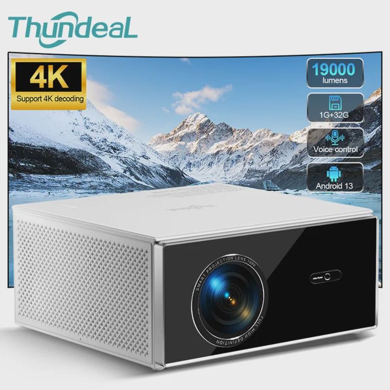 ThundeaL TDA7W 4K Projector: Full HD 1080P, Android 13, WiFi 6 & 32GB - Home Theater & Outdoor Bioscoop