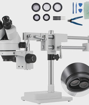 Trinocular Stereo Microscoop 3.5X-90X met Camera Aansluiting en Verstelbare Arm