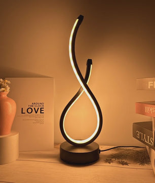 Moderne LED Tafellamp Spiraal - Dimbare Nachtlamp met Kleurtemperatuur & Helderheidsregeling