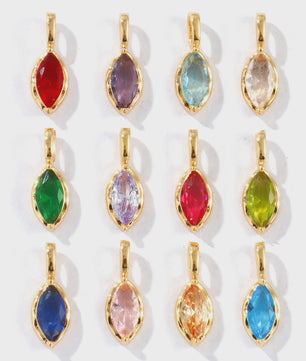 Set van 2 Olijfvormige Bedels met Strass & 18K Goudkleurige Hanger - DIY Sieraden Maken