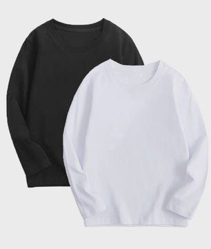 Basic Katoenen Longsleeve T-shirt voor Kinderen (2-14 Jaar) - Jongens & Meisjes
